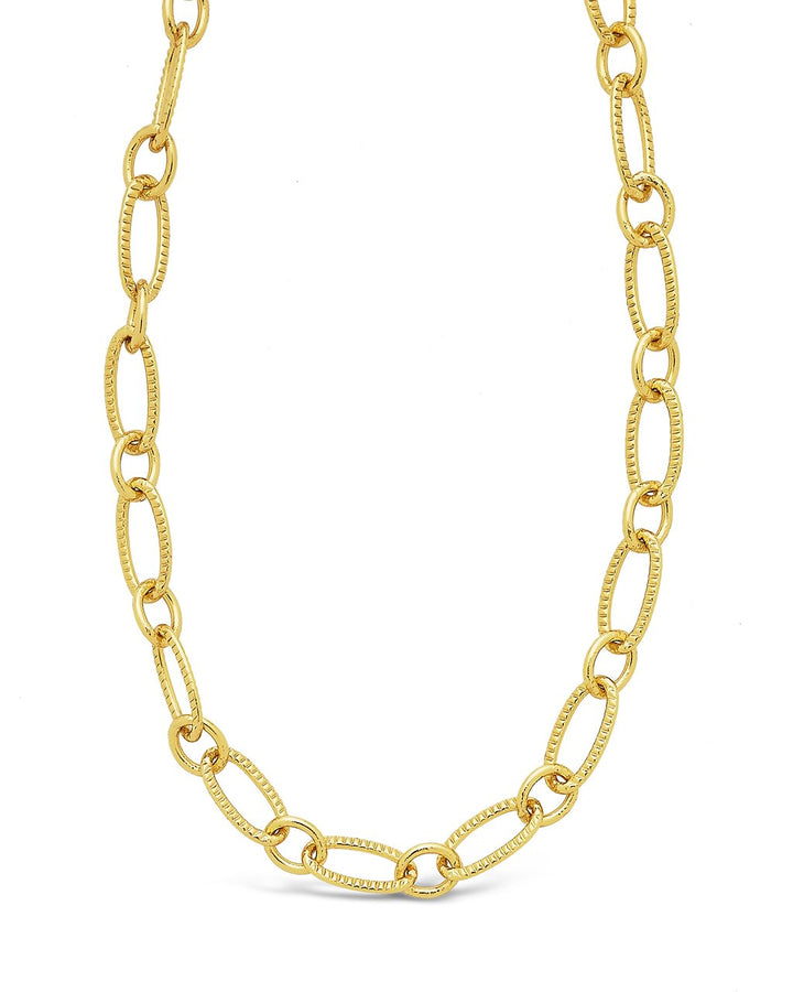 Textured Oval Link Chain