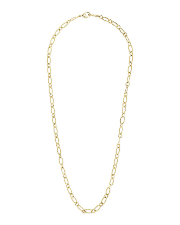 Textured Oval Link Chain