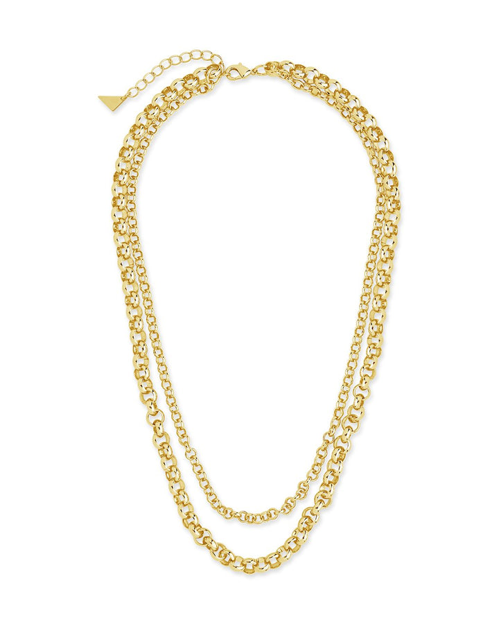 Bold Layered Rolo Chain Necklace