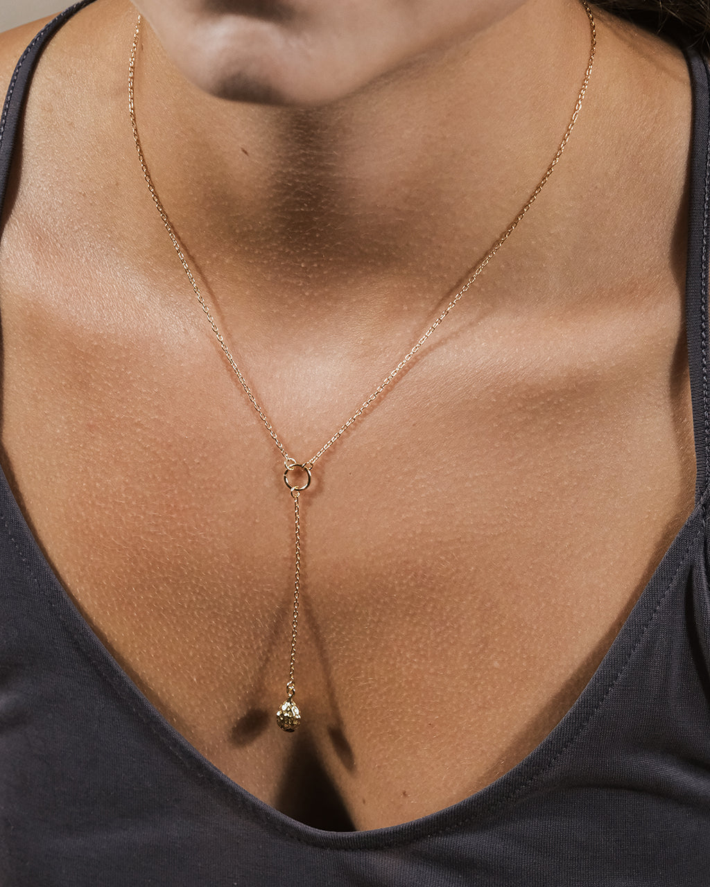 Lee Molten Metal Lariat Necklace