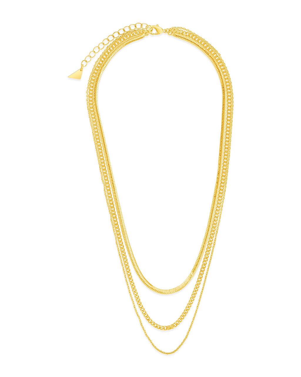Brenna Triple Layered Chain Necklace