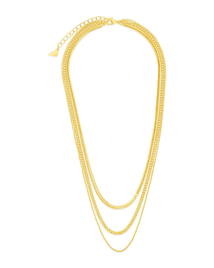 Brenna Triple Layered Chain Necklace