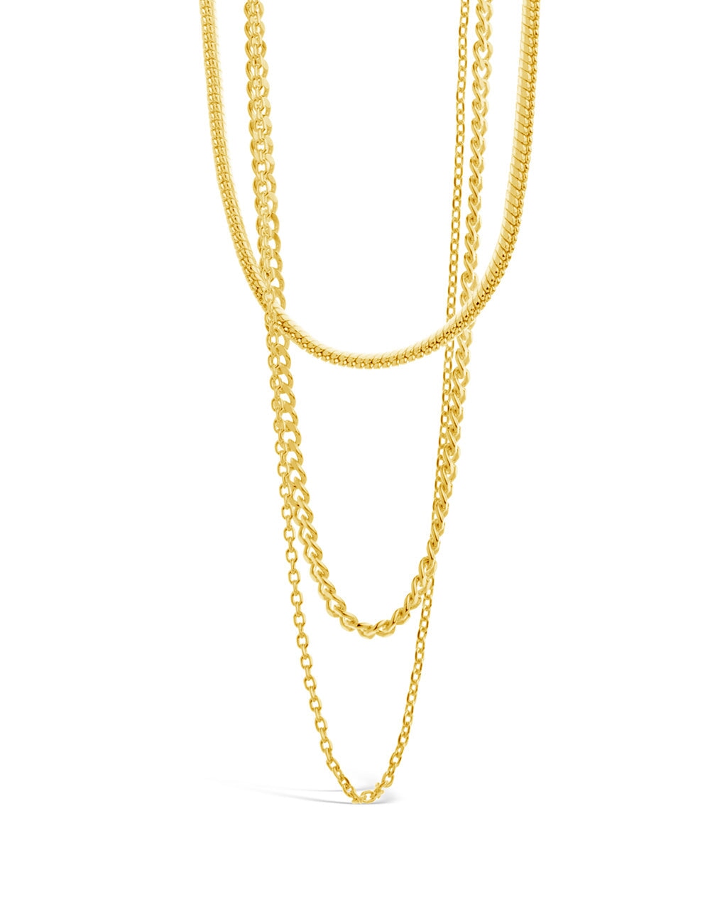 Brenna Triple Layered Chain Necklace