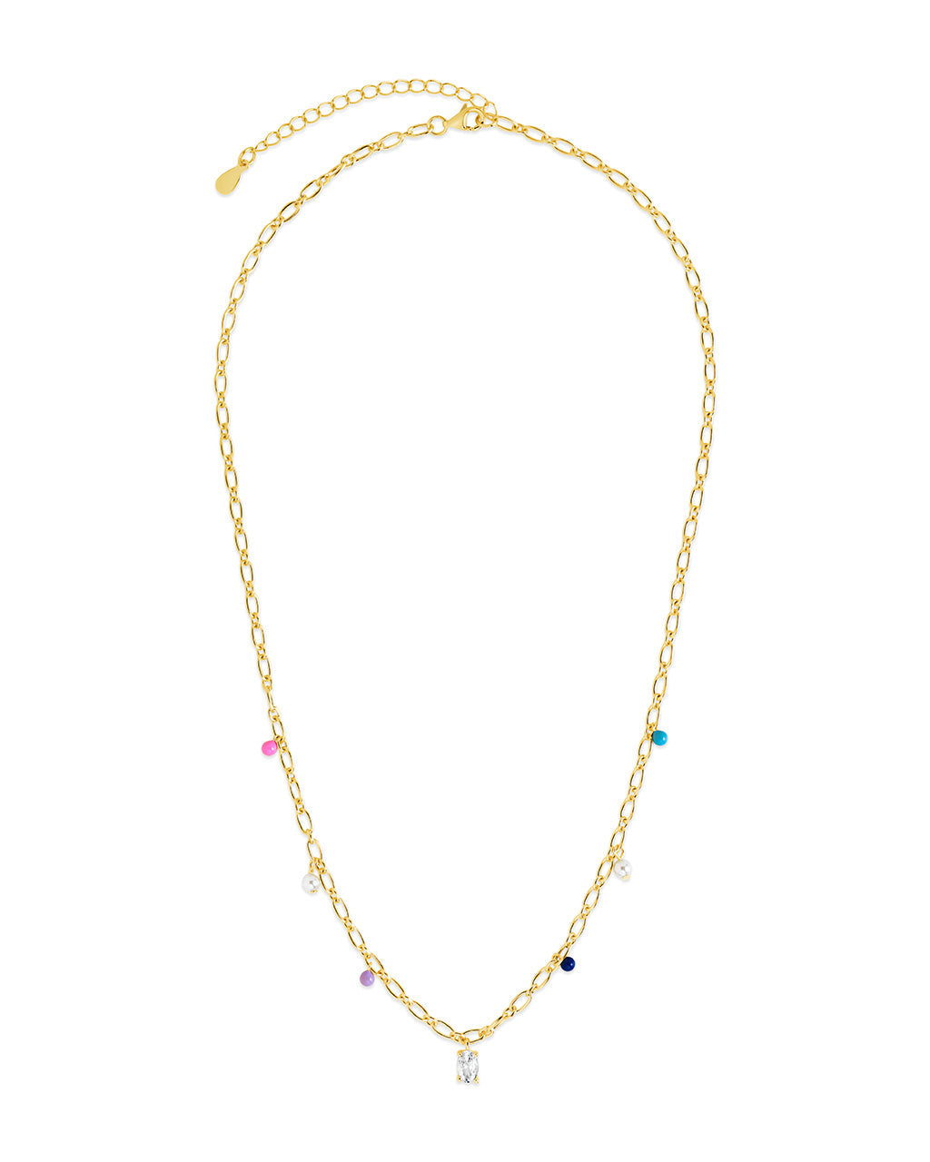 Ula CZ & Enamel Charm Necklace