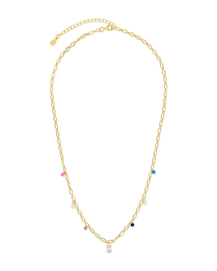Ula CZ & Enamel Charm Necklace