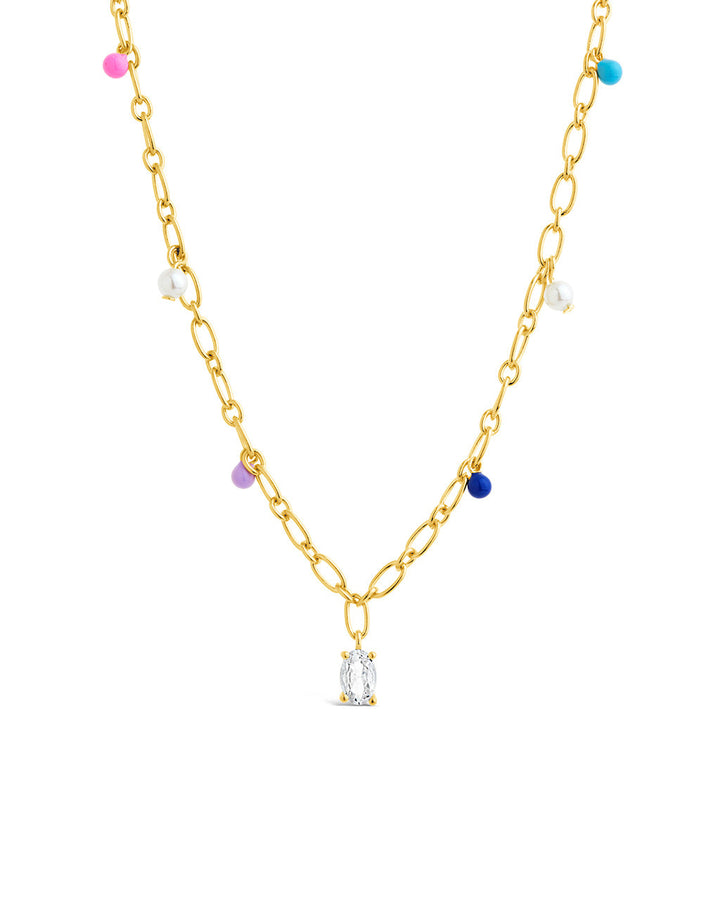 Ula CZ & Enamel Charm Necklace