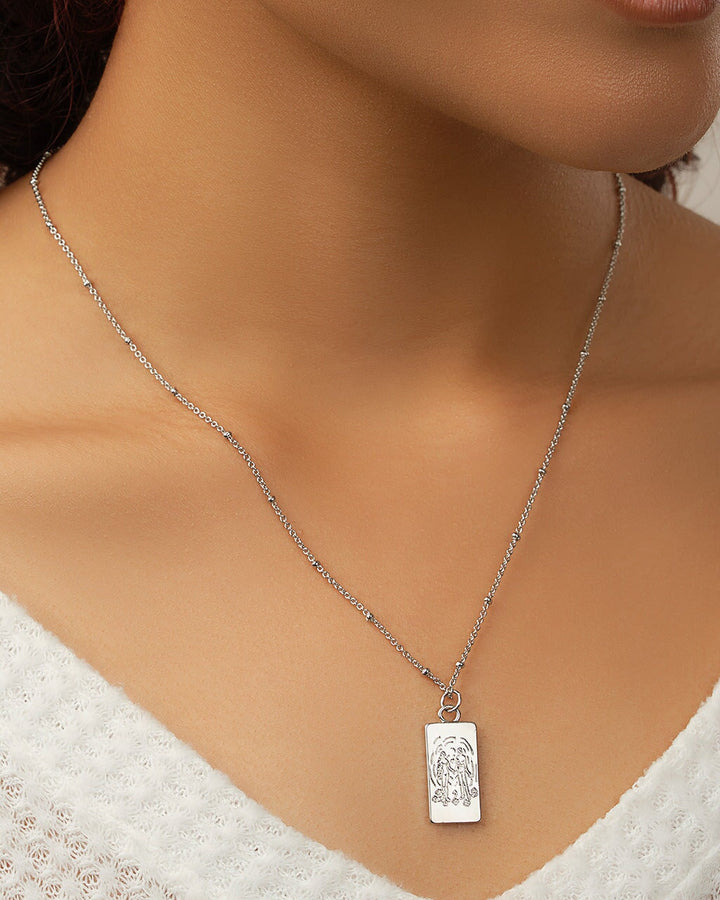 The Lovers Tarot Card Necklace