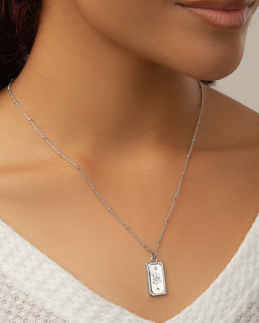 The Lovers Tarot Card Necklace