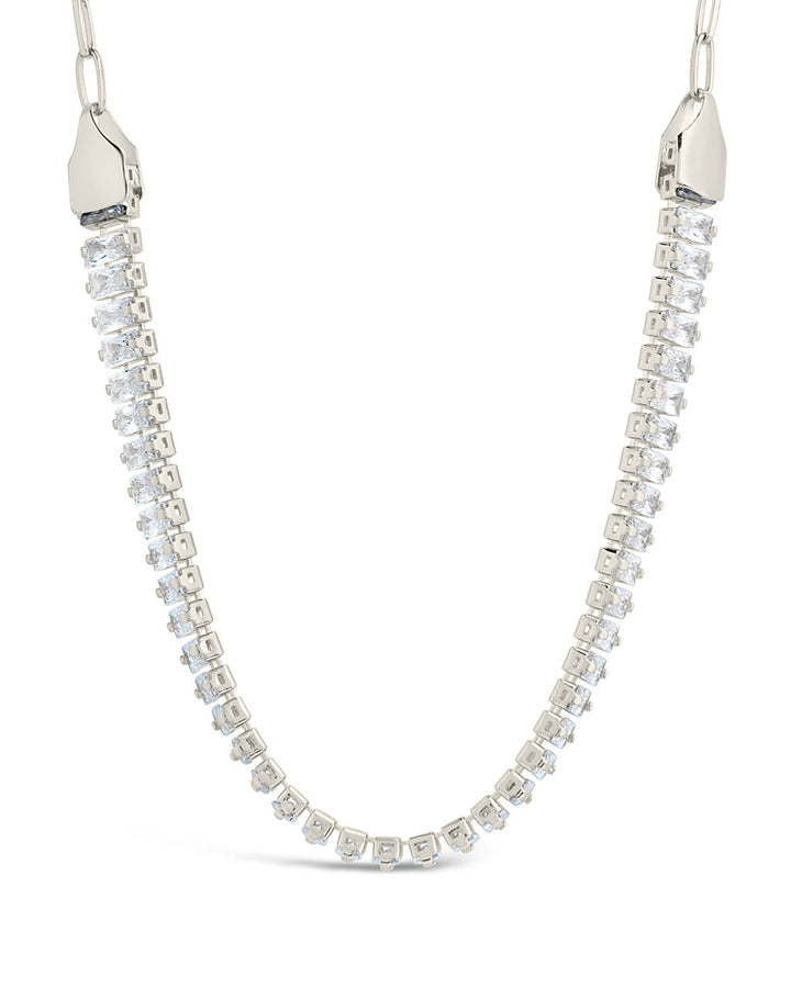 Sarai CZ & Chain Tennis Necklace