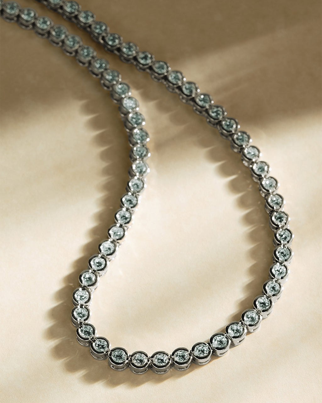 Helene Bezel CZ Tennis Necklace