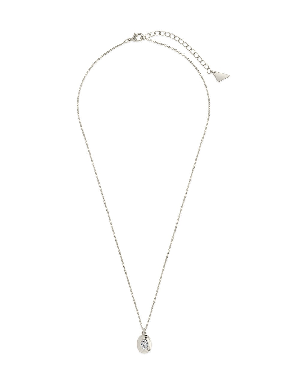 Betsy Oval CZ Pendant Necklace