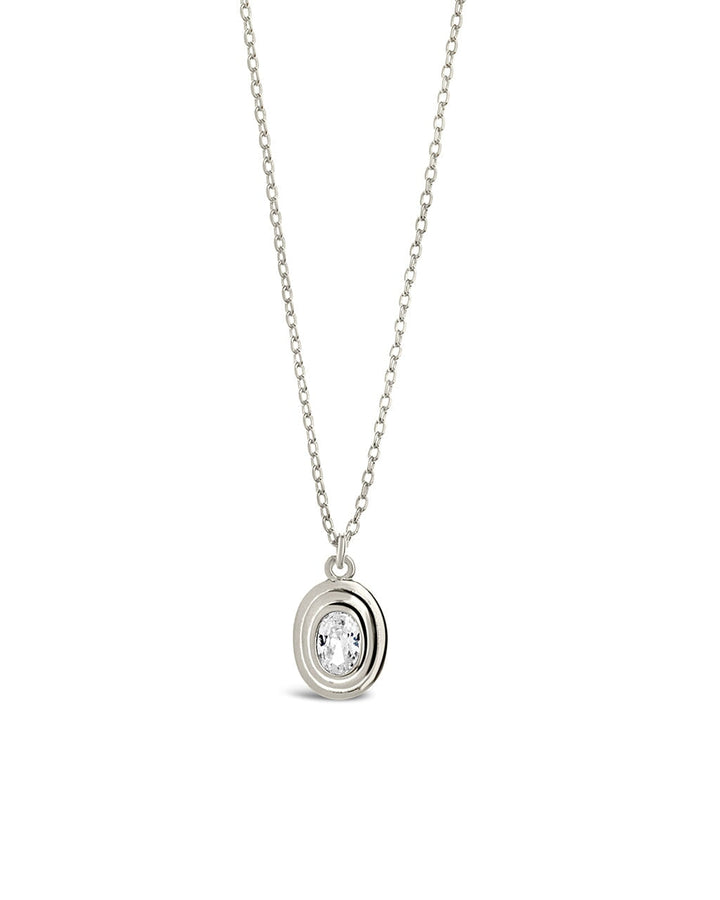Betsy Oval CZ Pendant Necklace