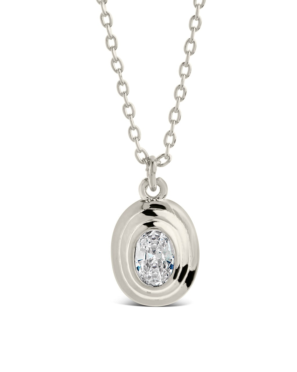 Betsy Oval CZ Pendant Necklace