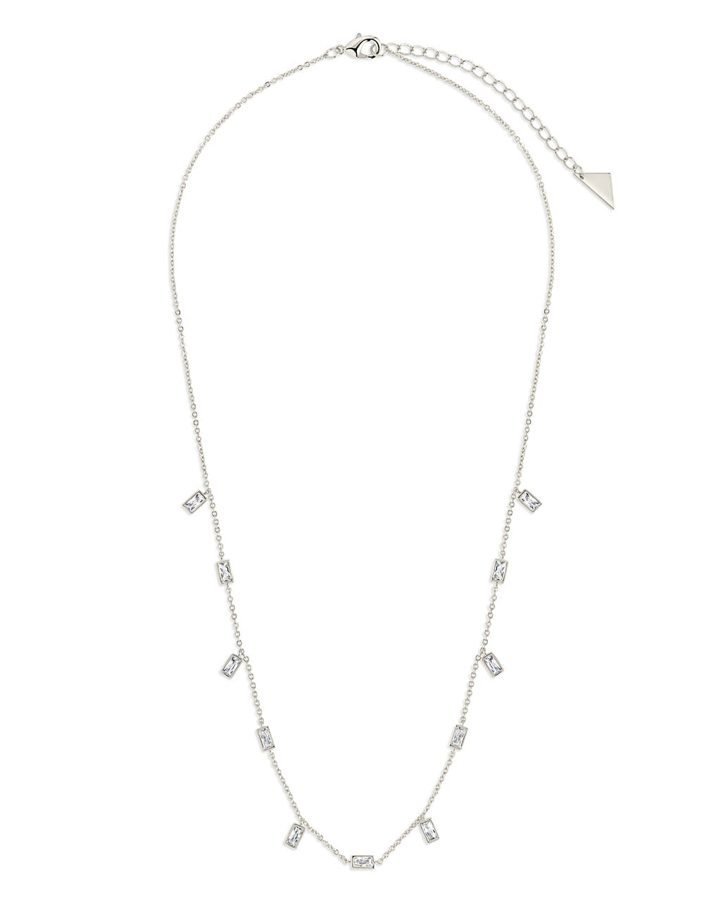 Tori Stationed Bezel CZ Charm Necklace