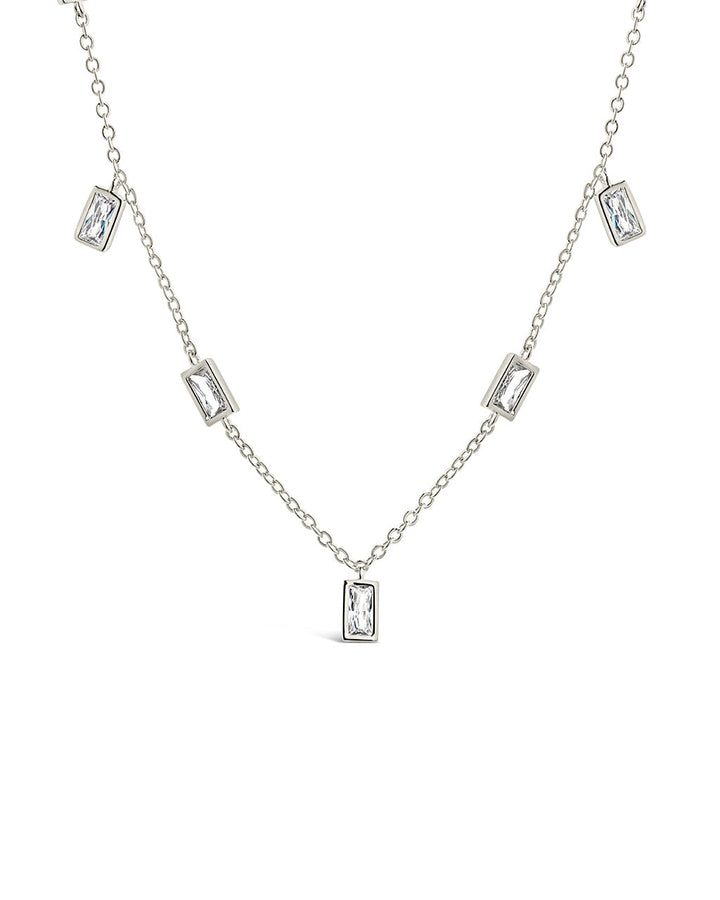 Tori Stationed Bezel CZ Charm Necklace