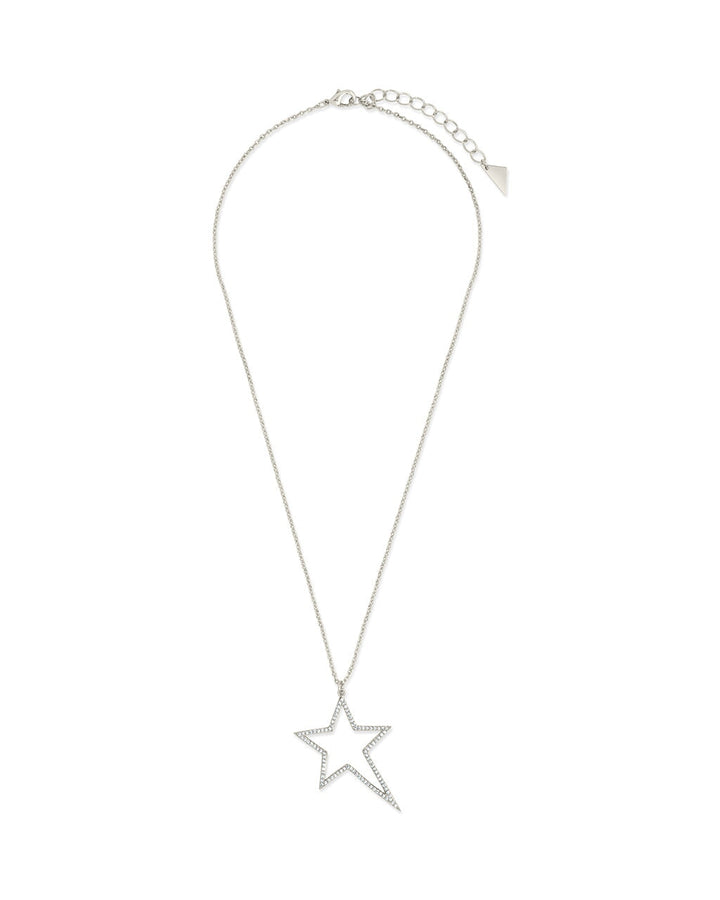 Statement CZ Star Outline Necklace