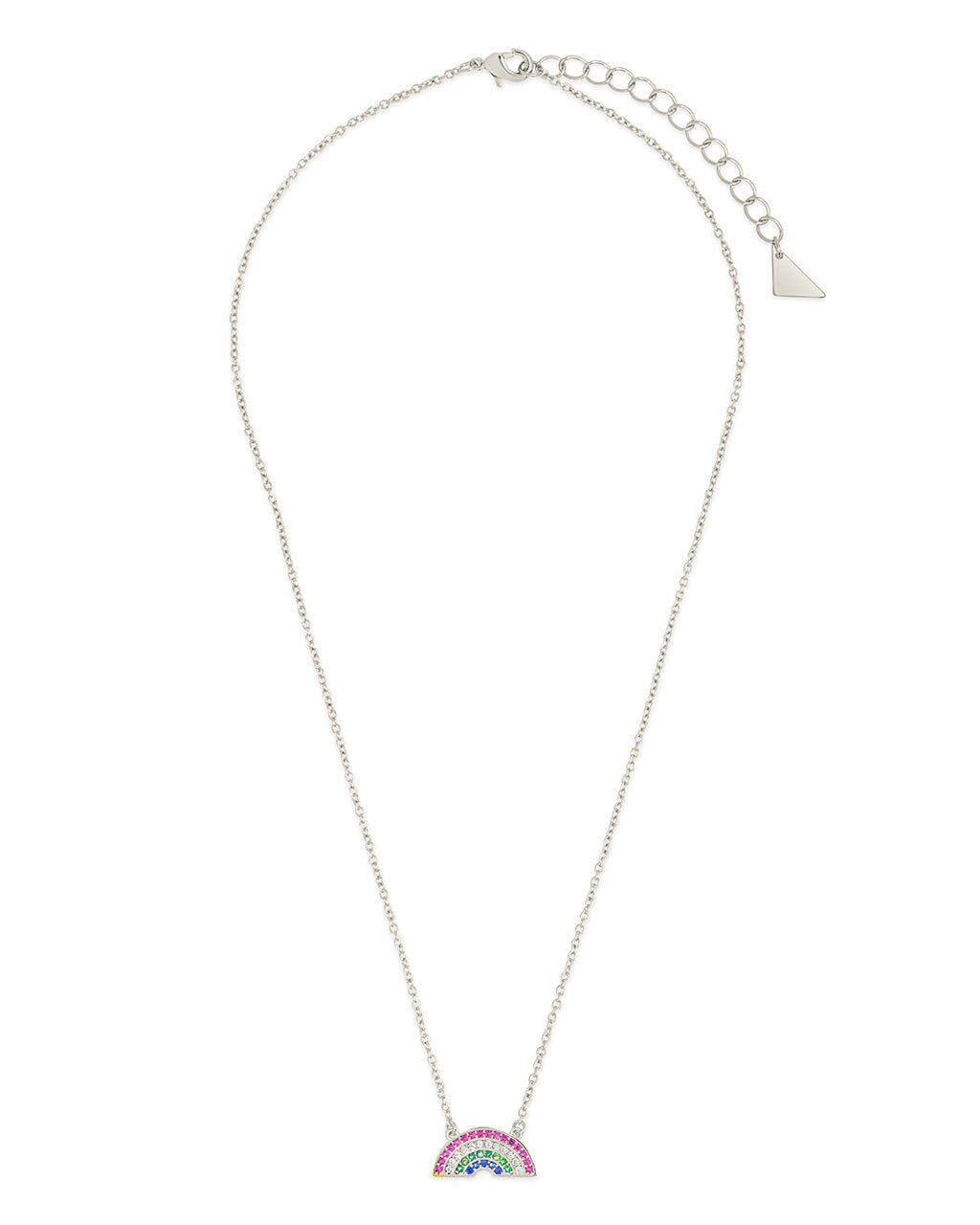 Rainbow CZ Pendant Necklace