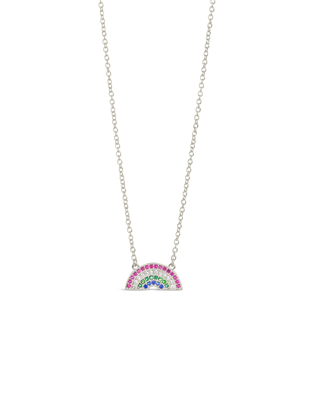 Rainbow CZ Pendant Necklace
