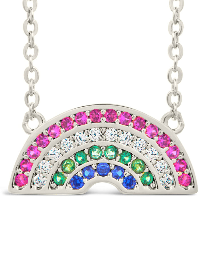 Rainbow CZ Pendant Necklace