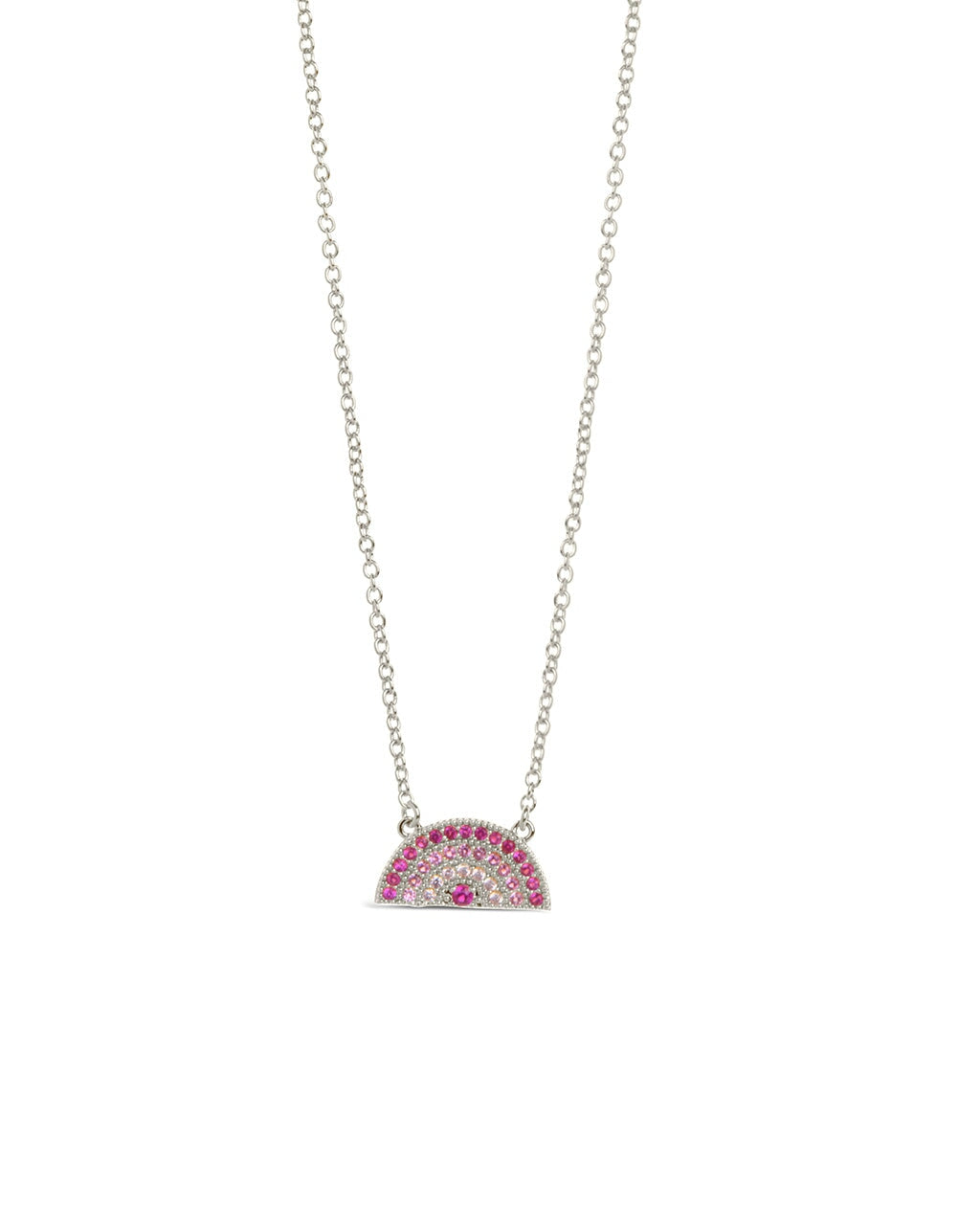 Rainbow CZ Pendant Necklace