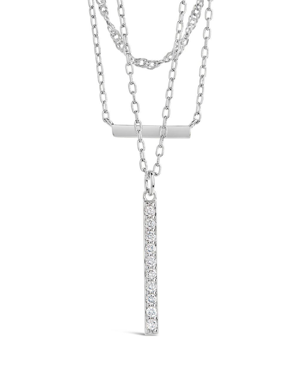 Lottie CZ Pendants & Chain Layered Necklace