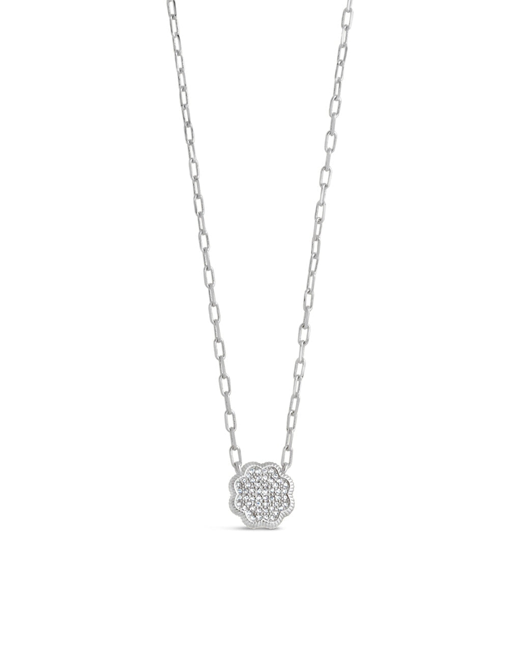 Raemy CZ Rose Petal Pendant Necklace