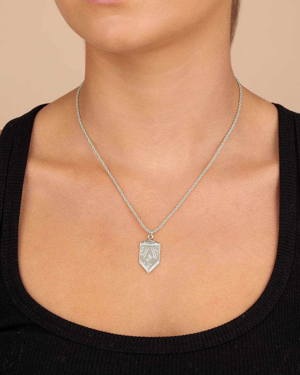 Beam Me Up CZ Pendant Necklace