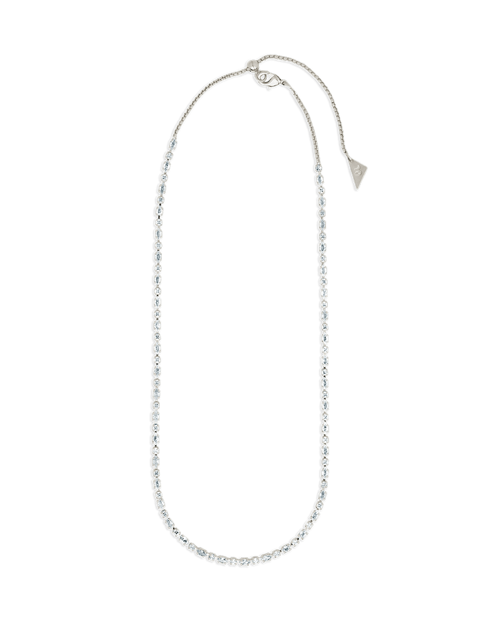 Elongated Hexagon Cut Tennis Necklace