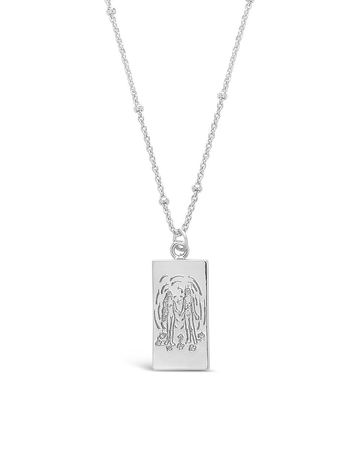 The Lovers Tarot Card Necklace