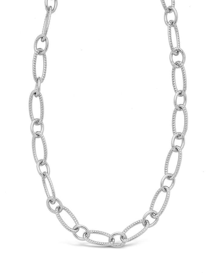 Textured Oval Link Chain