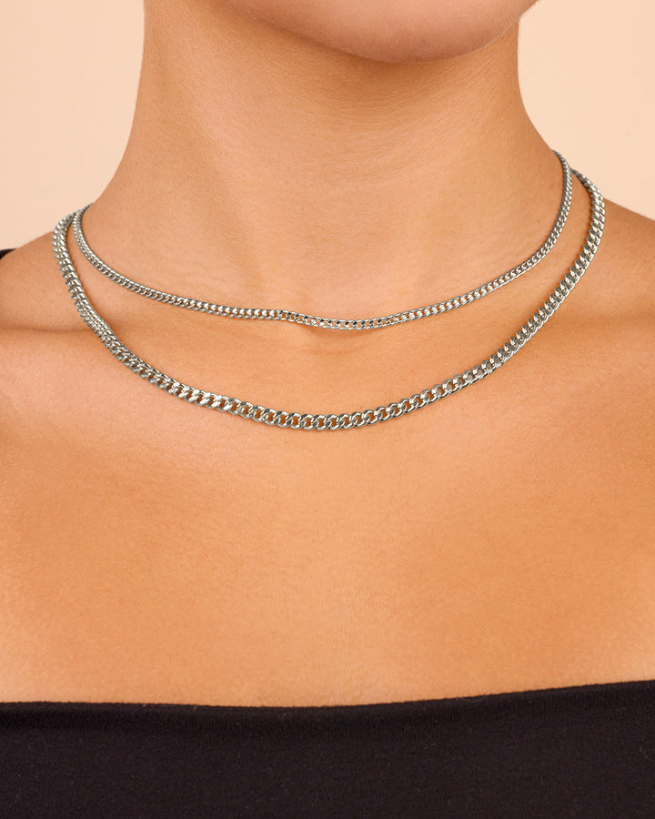 Everyday Layered Curb Chain Necklace