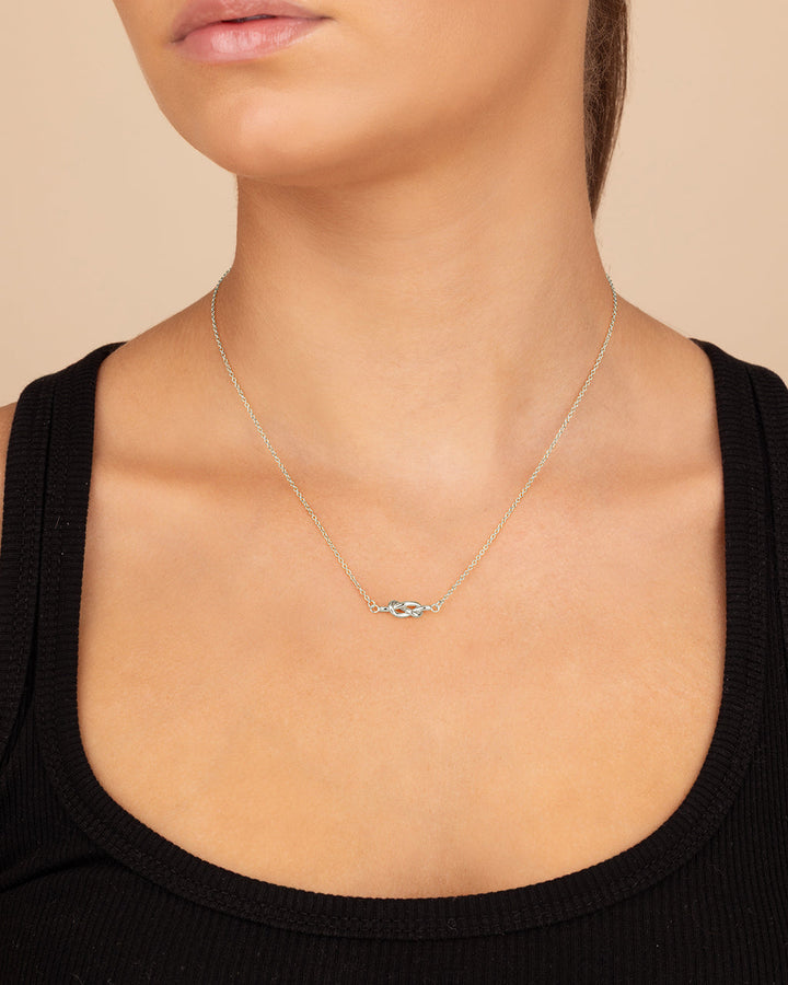 Sterling Silver Infinity Love Knot Necklace