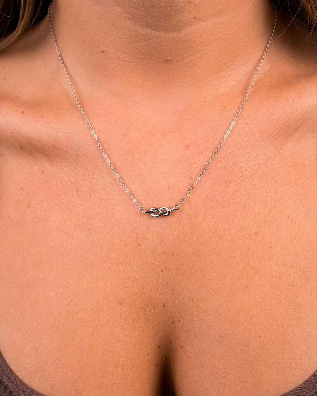 Sterling Silver Infinity Love Knot Necklace