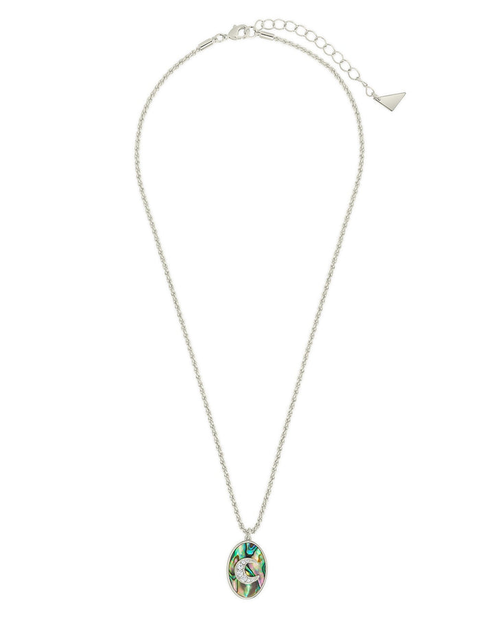 Carrie CZ & Abalone Night Sky Pendant Necklace