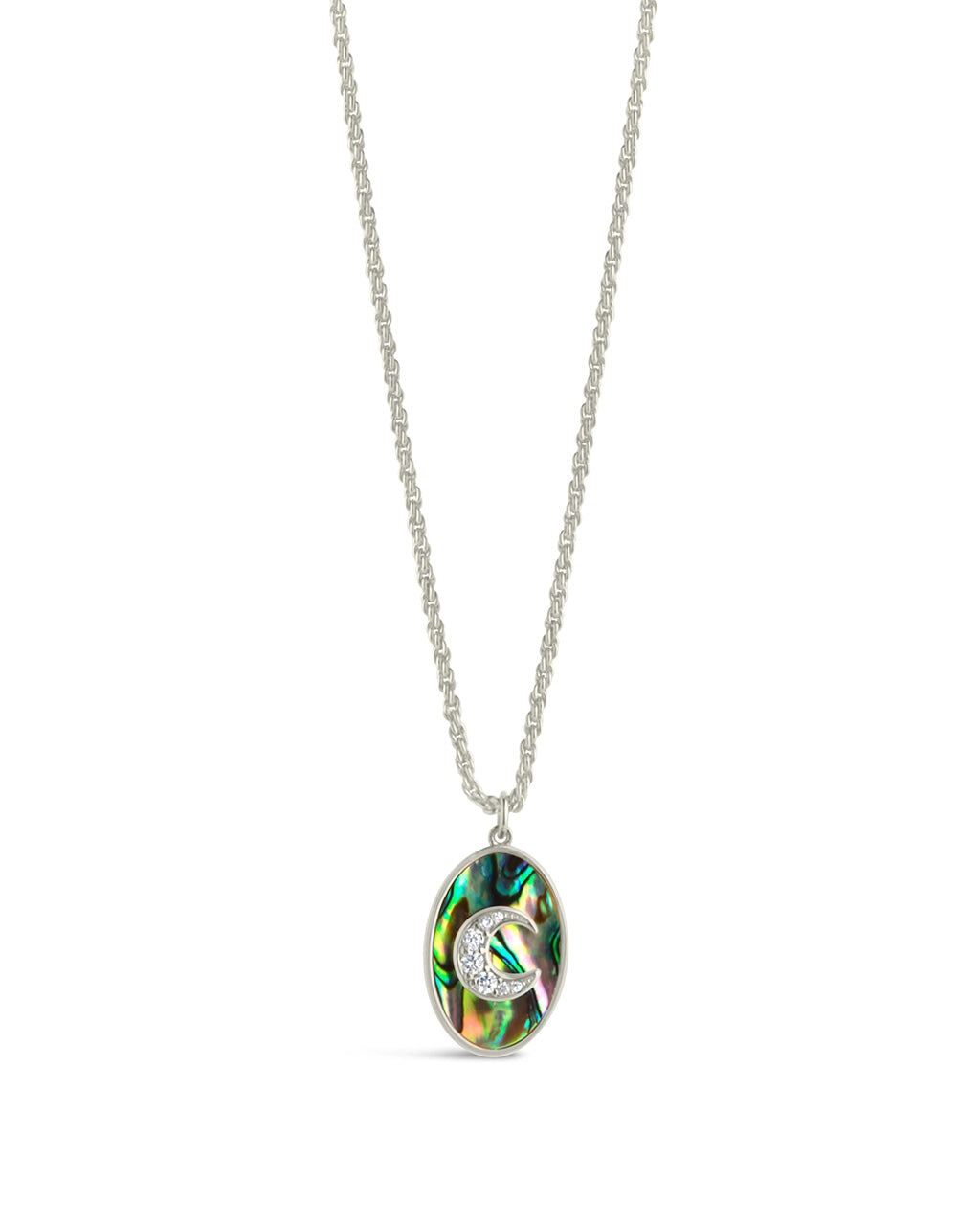 Carrie CZ & Abalone Night Sky Pendant Necklace