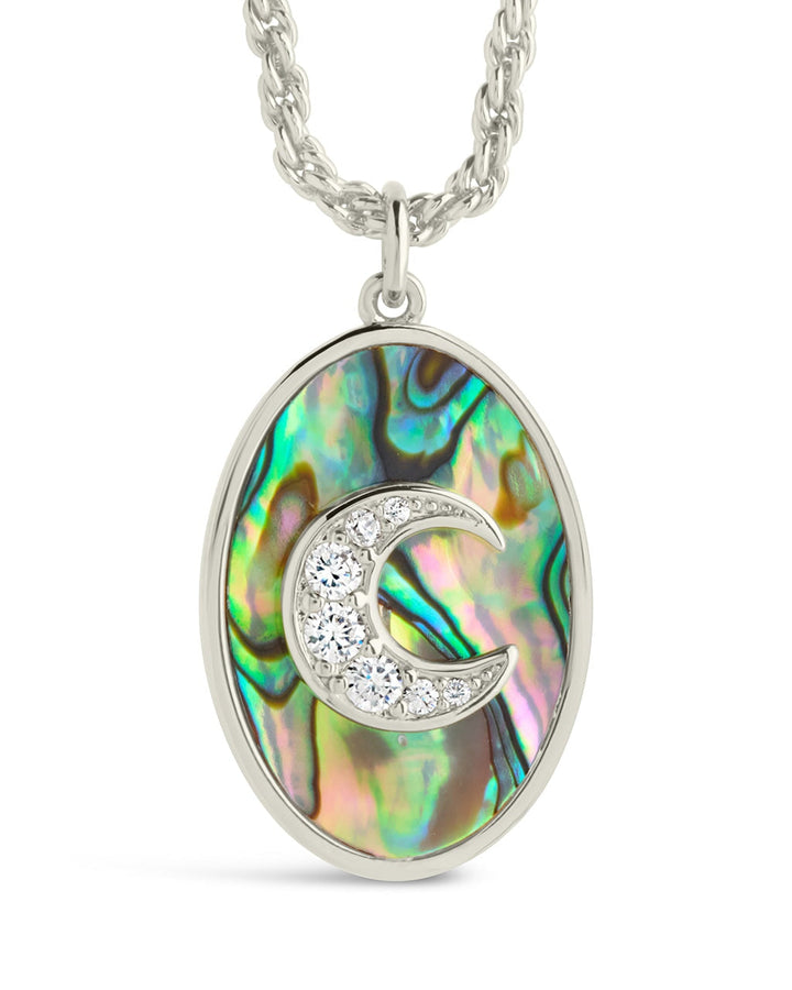 Carrie CZ & Abalone Night Sky Pendant Necklace