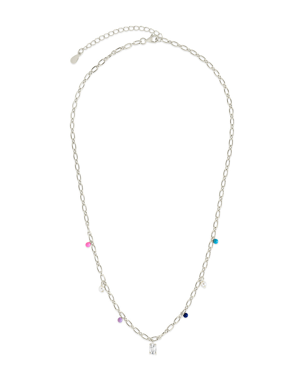 Ula CZ & Enamel Charm Necklace