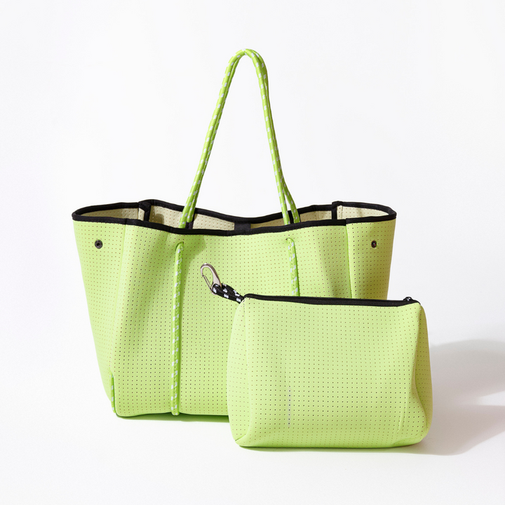 NEON GREEN BASIC SET - EVERYDAY TOTE AND POUCH