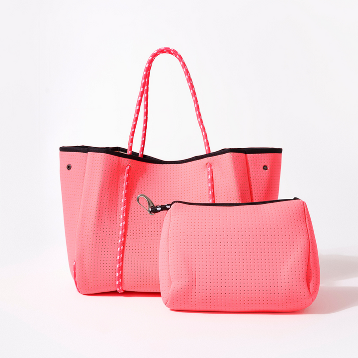 NEON PINK BASIC SET - EVERYDAY TOTE AND POUCH