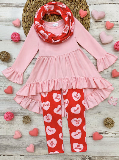 Speak Love Tunic, Scarf and Legging Set