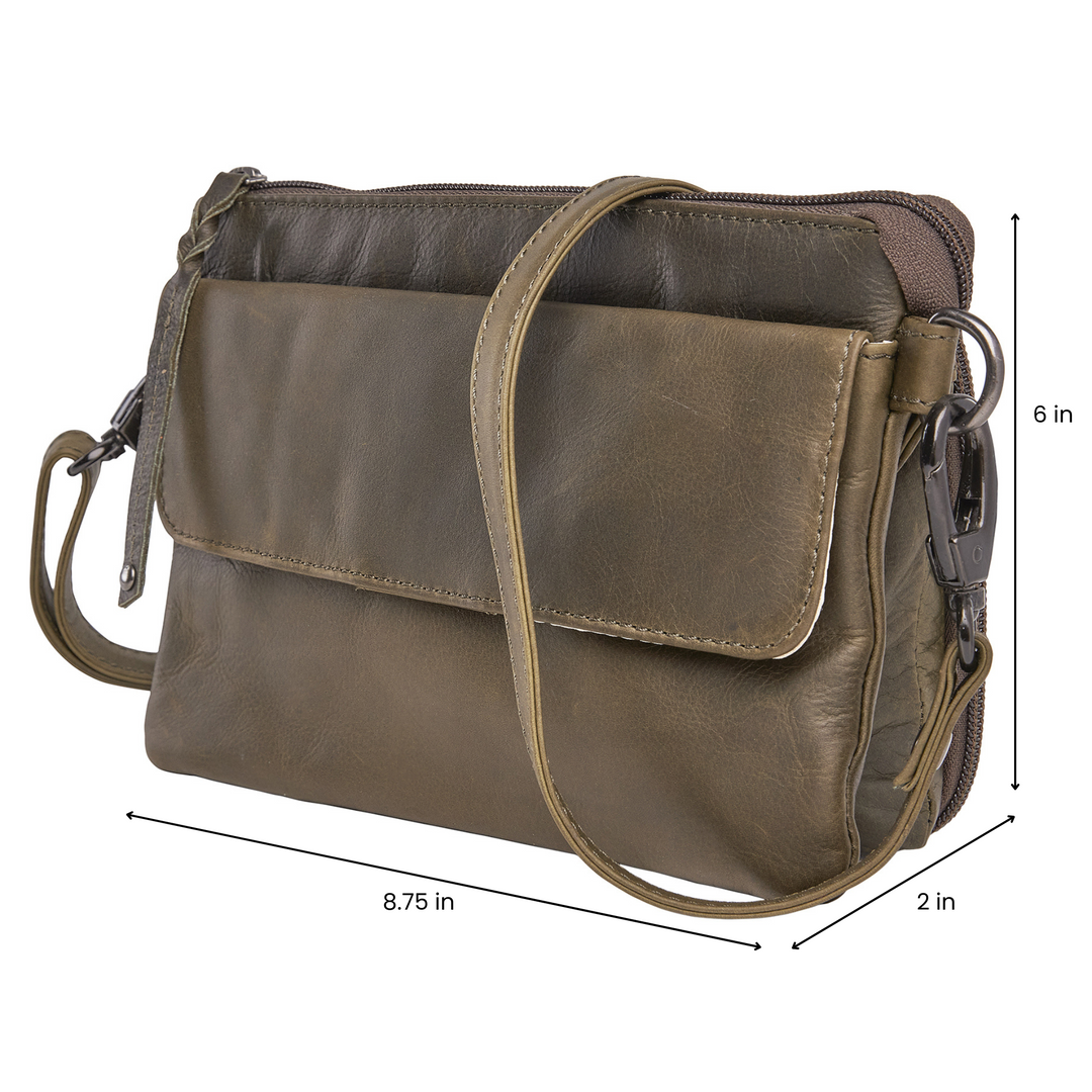 Premium Leather Concealed Carry Natasha Crossbody Bag – Stylish Everyday Carry by Lady Conceal