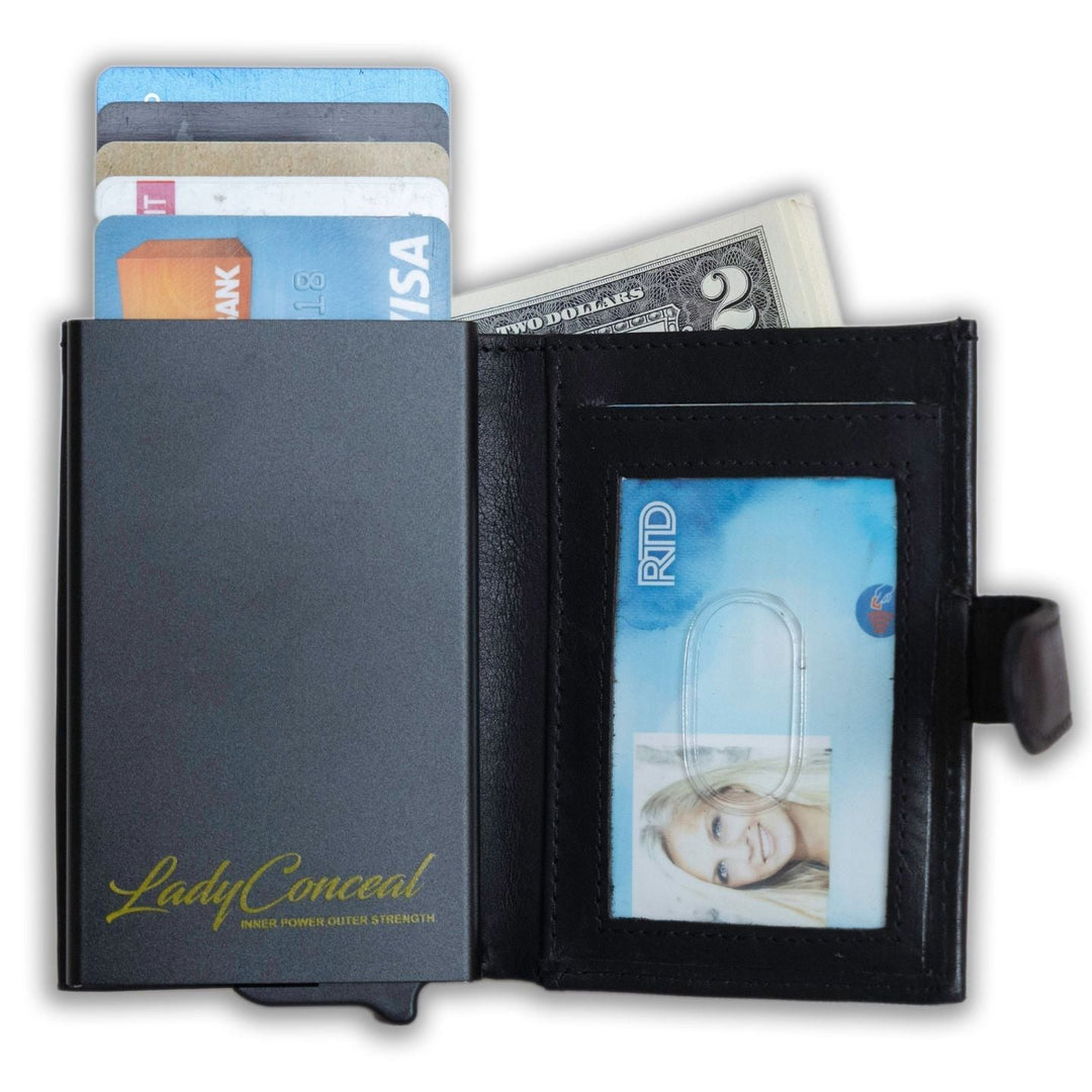Nova RFID Compact Leather Wallet by Lady Conceal