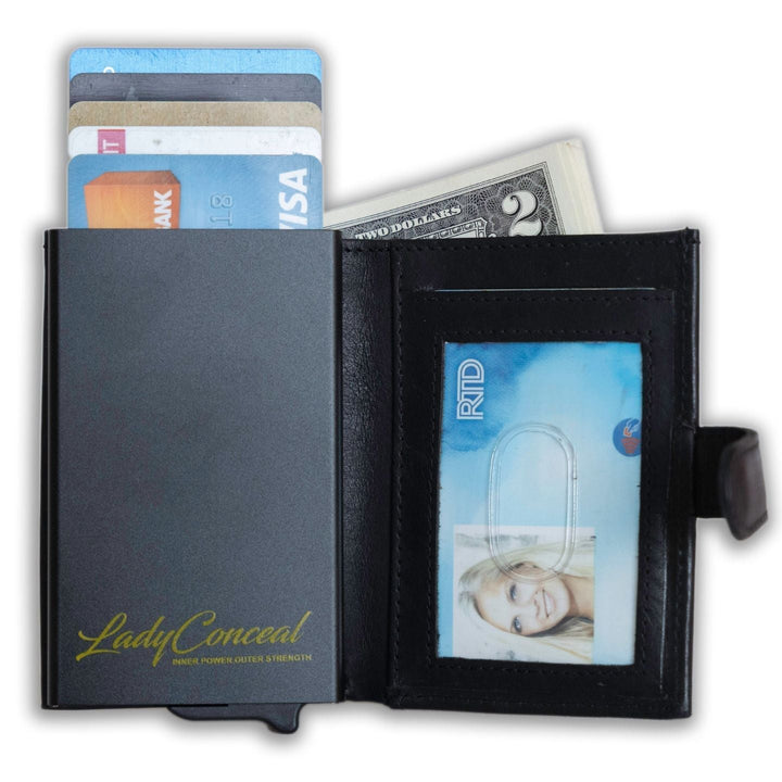 Nova RFID Compact Leather Wallet by Lady Conceal