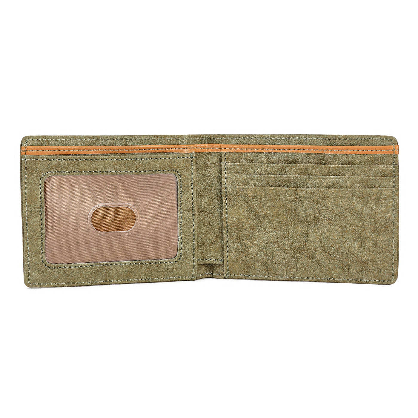 Italian Kraft Paper Slim Sustainable Vegan Wallet w/ ID sleeve