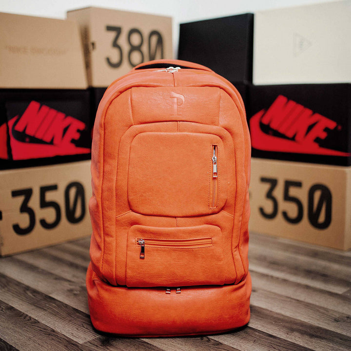 Orange Leather Patented Carry-On Backpack (Only 300 Made)