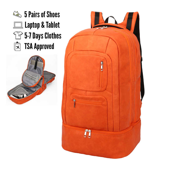 Orange Leather Patented Carry-On Backpack (Only 300 Made)