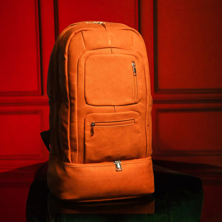 Orange Leather Patented Carry-On Backpack (Only 300 Made)