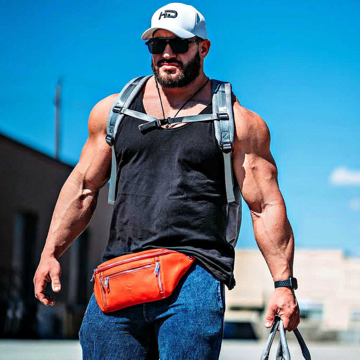 Orange Cross Sling Bag