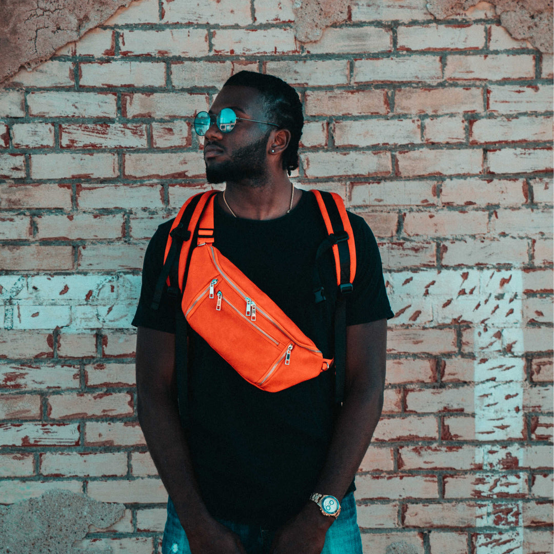 Orange Cross Sling Bag