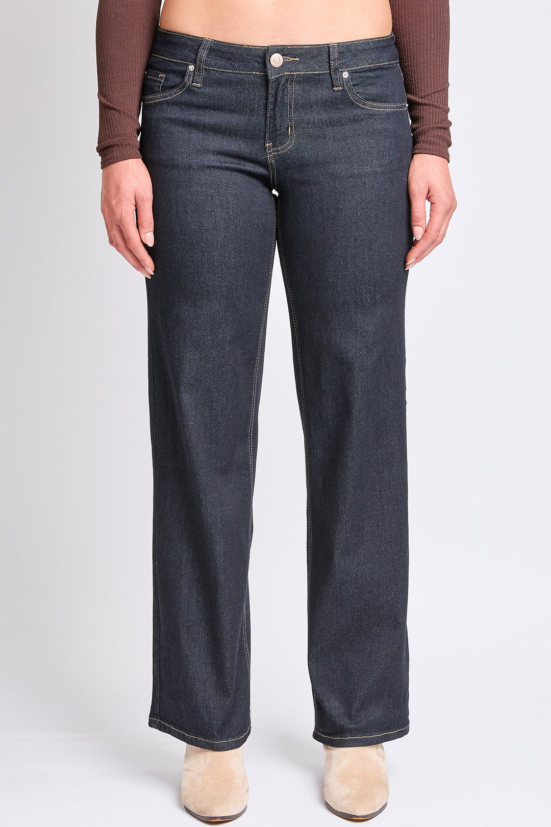 Women's Low Rise Wide Leg Stretch Denim